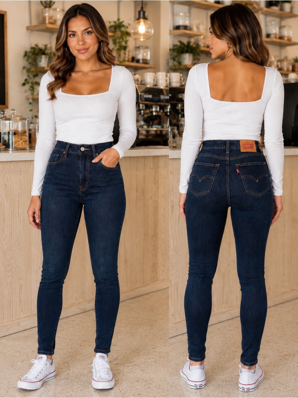 Levi’s 721 High Rise Skinny Jeans Dark Wash Stretch Denim Women’s 24x30 NWT